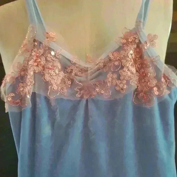 Marine blue and rose gold dance costume - Picture 3 of 5